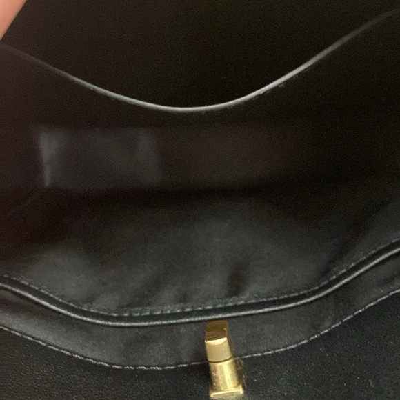 Nanette Lepore Black Shoulder Hobo Bag with Gold Tone Turnlock EUC - Picture 11 of 12